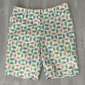 Talbots The Perfect Short White Multi Floral Daisy-Print Shorts